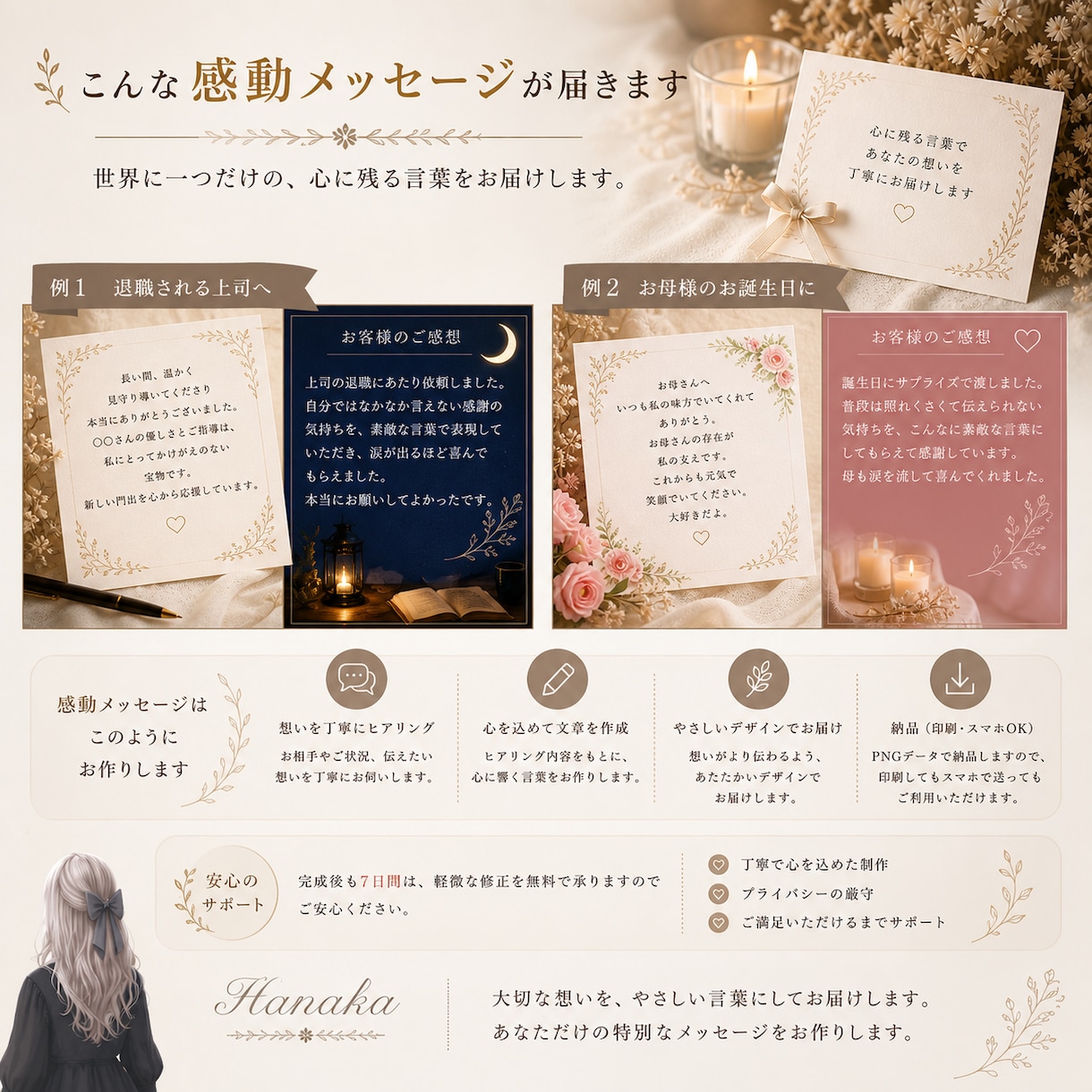 最後にちゃんと伝えたい想い、言葉にします うまく言えない想いを、そのまま受け取って整えます イメージ5