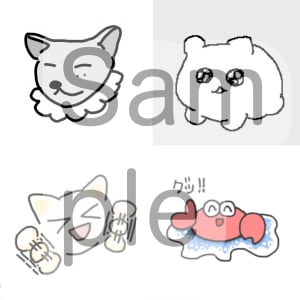 デジタルイラスト アイコン作成します デフォルメゆるかわSNSアイコンかきます イメージ2