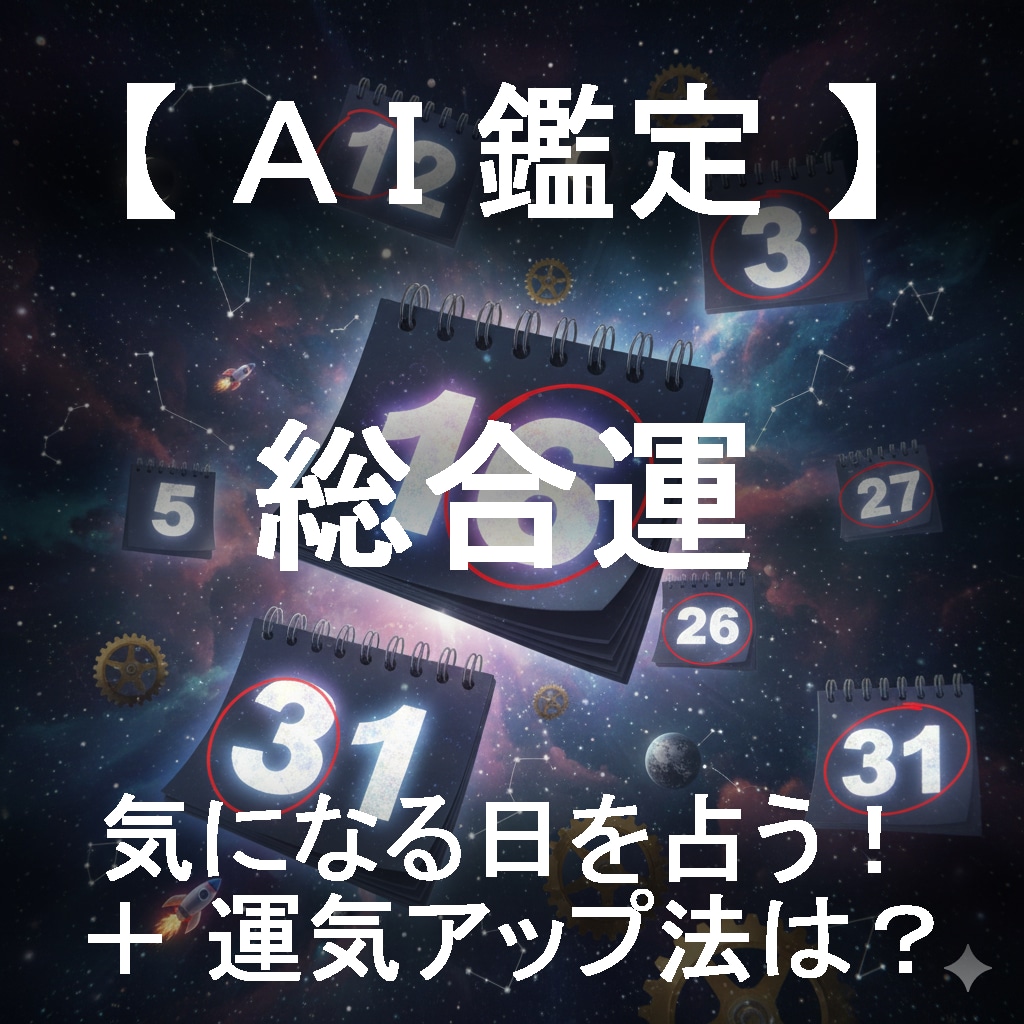 総合運と運気アップ法をセットで日付指定して占います AIが4大占術を融合する「クアトロ・マトリクス鑑定」 イメージ1