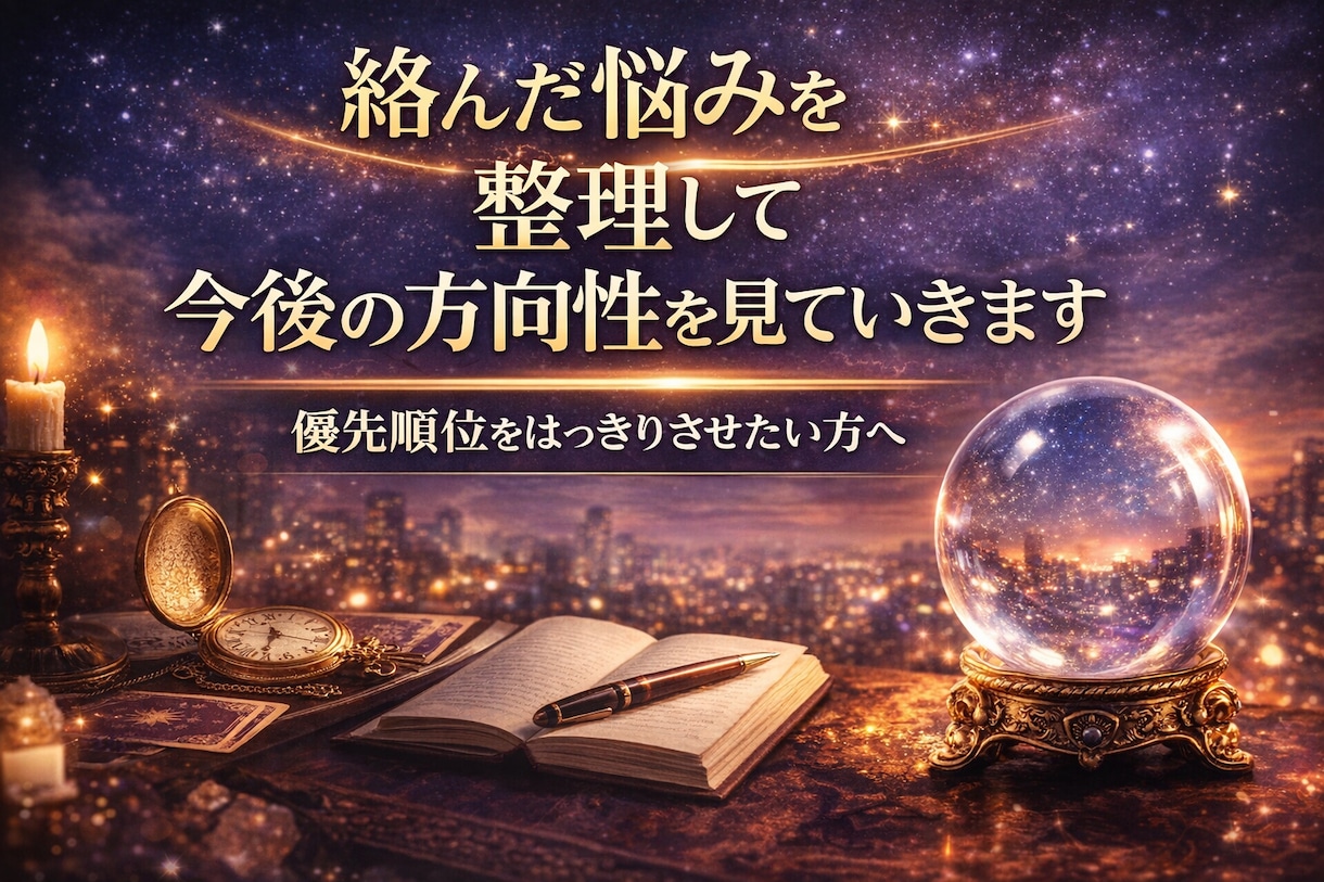 複雑な悩みを整理し方向性を見ていきます 絡んだ不安を分け、優先順位まで整理します イメージ1
