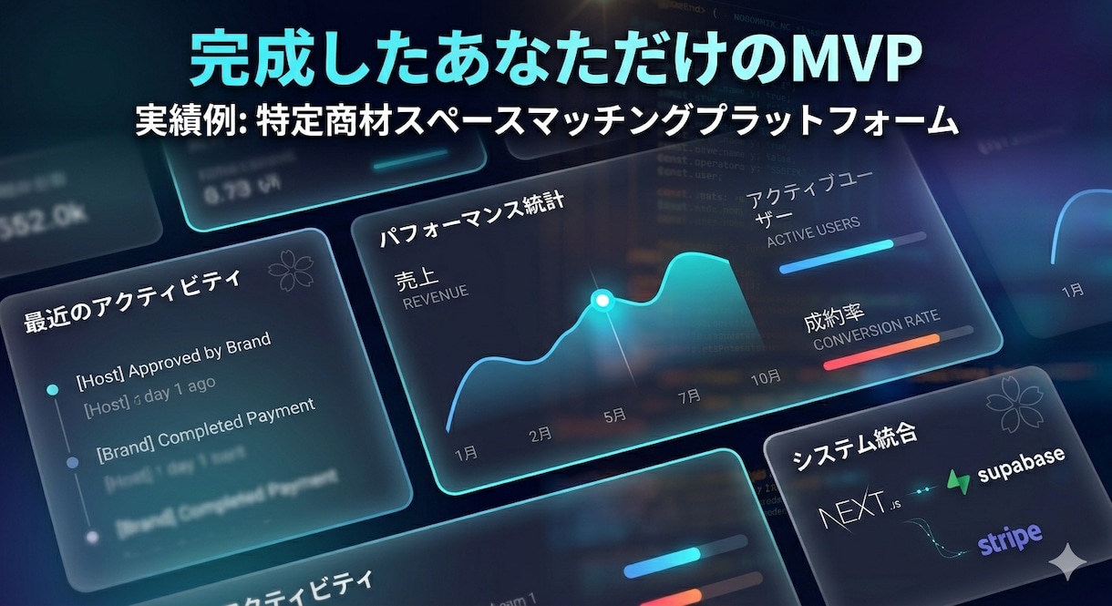 Next.js×AIで動くMVPを爆速開発します 決済・DB完備　本格Webアプリ開発【実績作りの為格安提供】 イメージ2