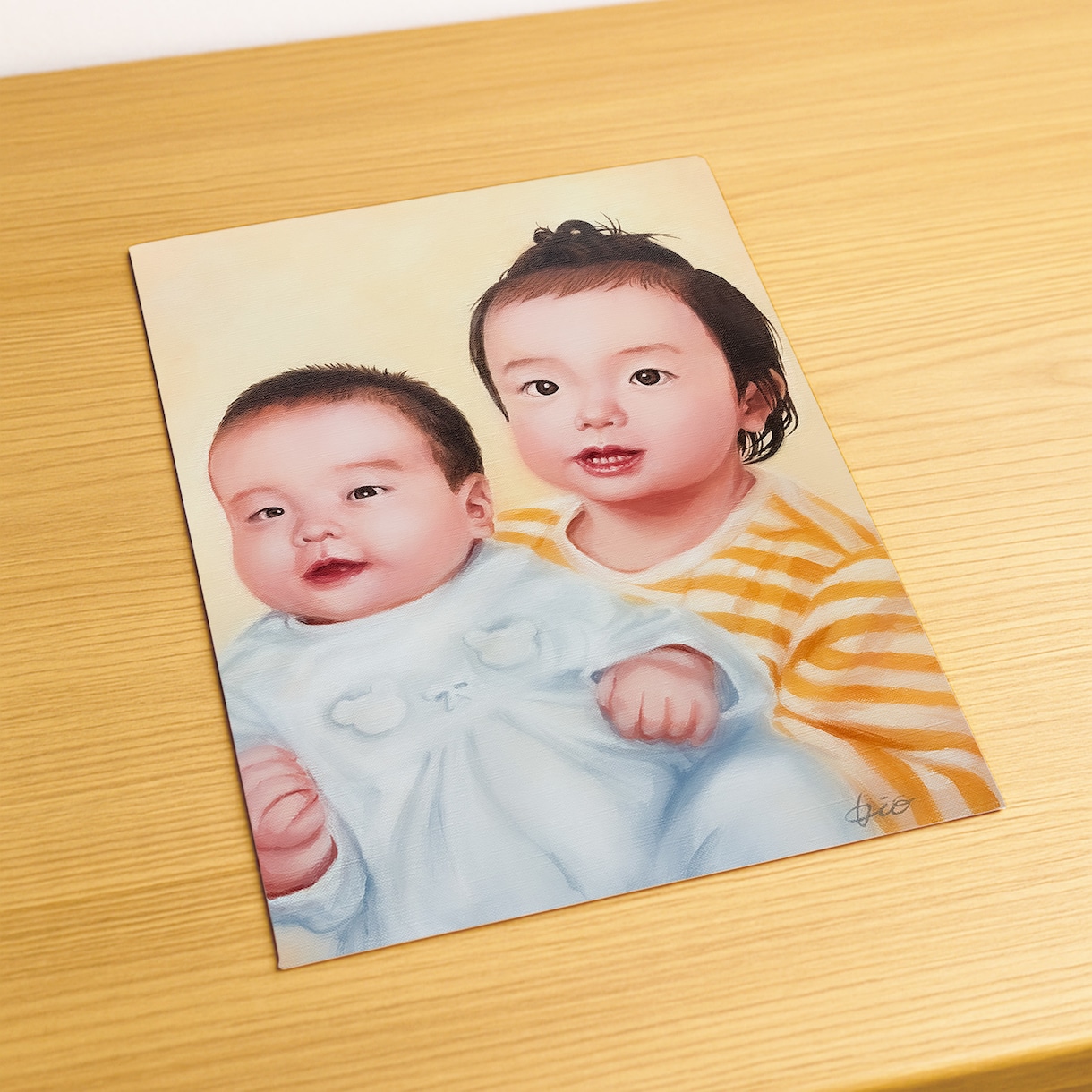 ぬくもりある肖像画をデジタルでお描きします デジタル納品 ＋印刷・額装・日用品グッズもご用意しております イメージ3