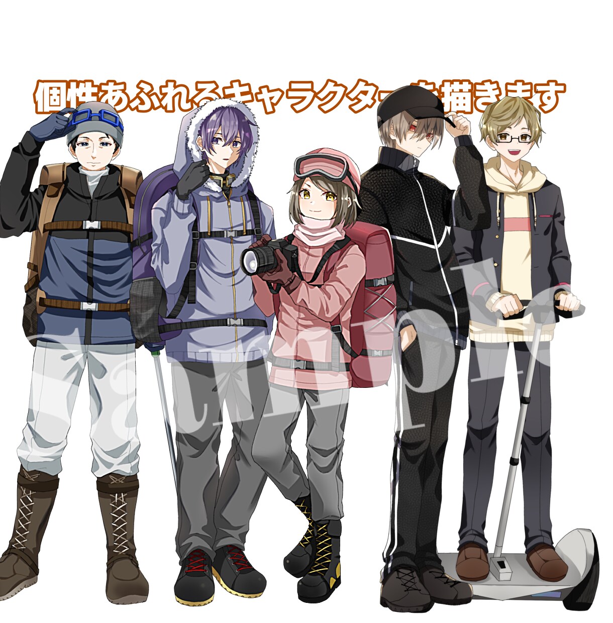 人物キャラクターの立ち絵作成致します TRPG、ゲーム、SNS、動画などでご利用が可能です イメージ3