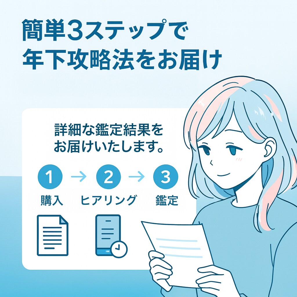 年下男性の心を掴む霊視鑑定！愛を引き寄せます 年齢なんて関係ない。あなたらしい恋愛を始めませんか？ イメージ5