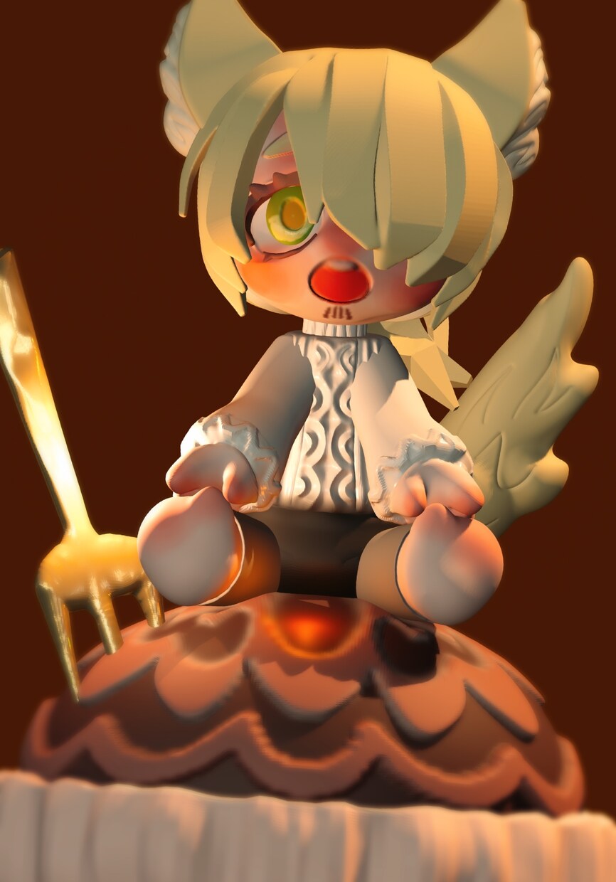 3DCGにて、立ち絵風キャラクター作成します キャラクターを立体で眺めたい方、いかがでしょうか。 イメージ7