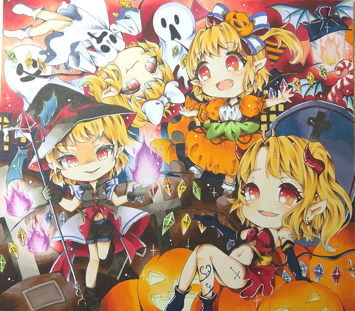 東方のイラスト原画を作成します 世界で1つだけ！ぷにかわなキャラをお届けします！ イメージ3