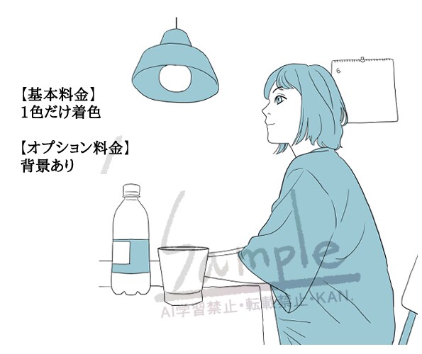 写真からそのまま似顔絵に！シンプルな線画で描きます お写真の通りの角度、服装、髪型で線画にして着色いたします。 イメージ7