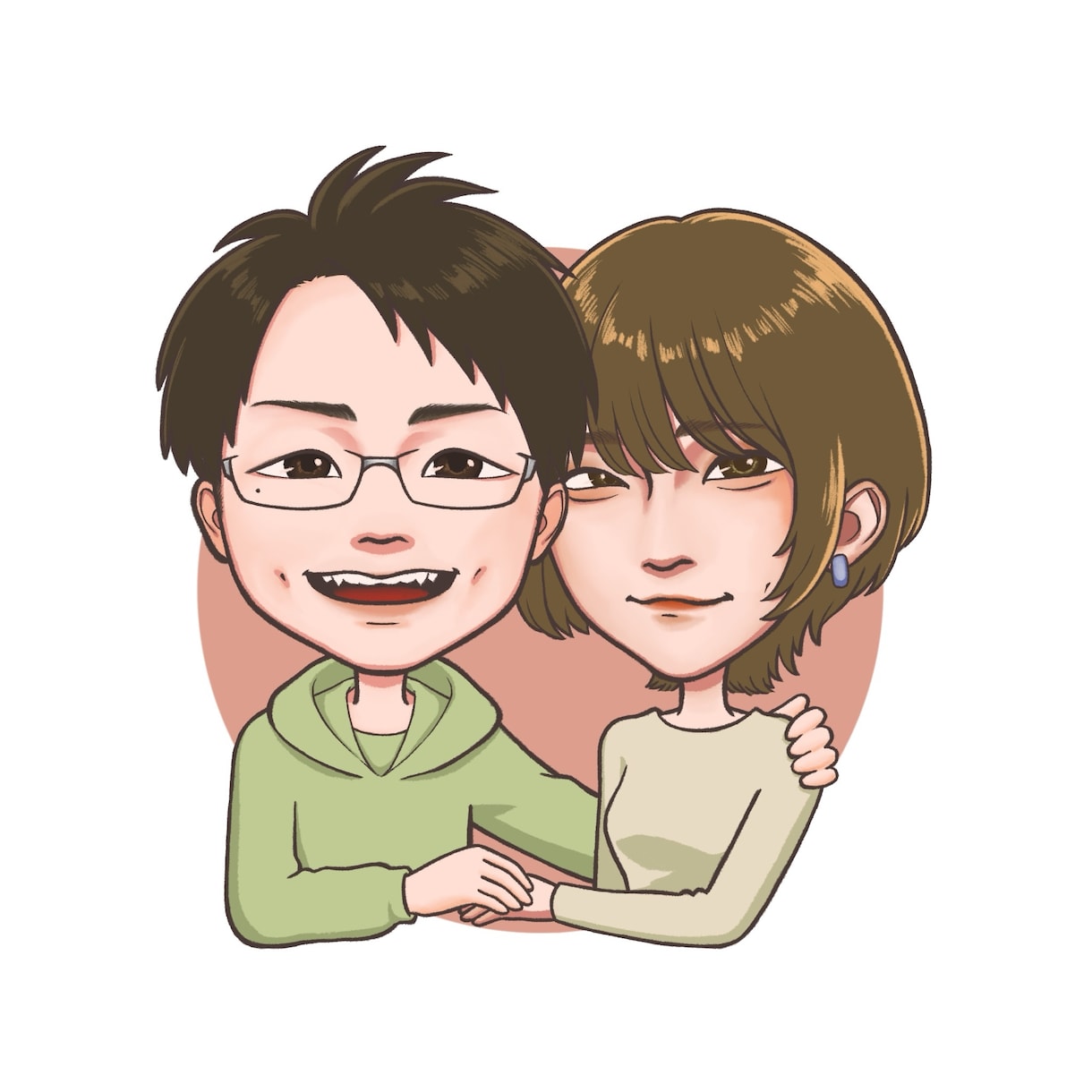 デジタルでお二人の似顔絵をかわいく描きます 二人の色褪せない幸せを残してみませんか？ イメージ4