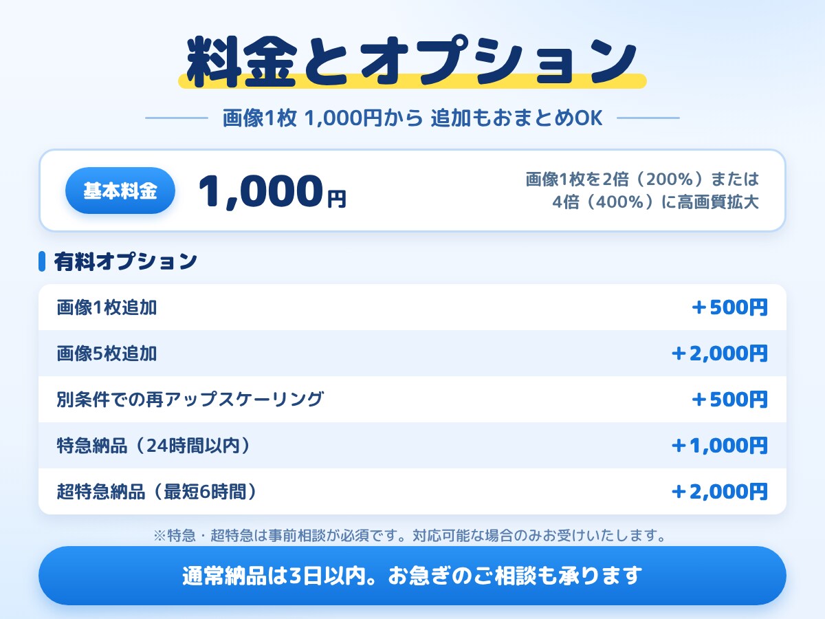 写真や画像を高画質に拡大します 小さな画像も最大400％拡大！鮮明で自然な仕上がりへ イメージ3