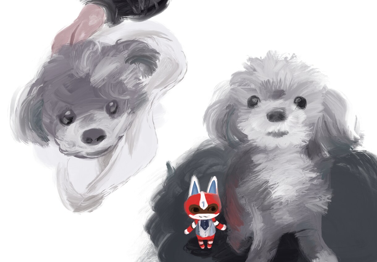 ペットの写真をそのままイラストにします あなたのうちの子をふわっと油絵風の可愛いイラストに！ イメージ8