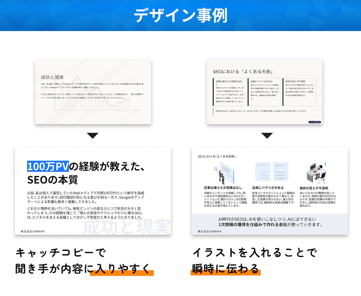 伝わる資料を作ります 上場企業案件実績！色彩設計とUX理論に特化したデザイン イメージ3