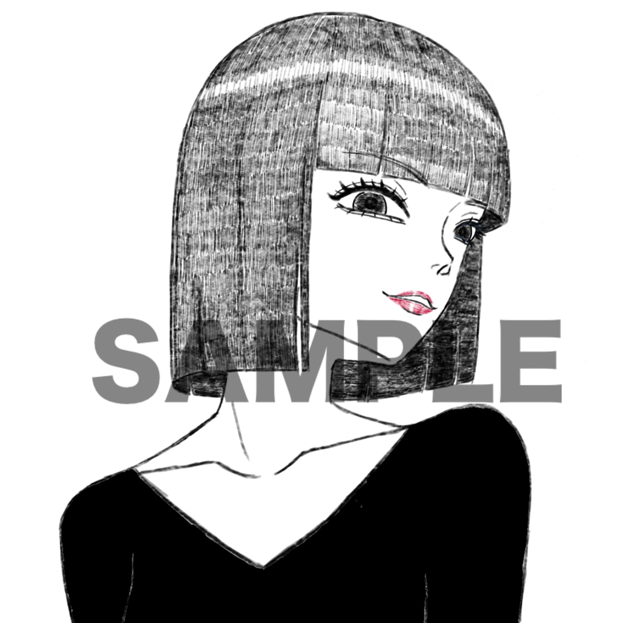 格安でアイコン・SNSイラスト描きます シンプルでクールな人物イラストをお求めの方はぜひ！ イメージ7