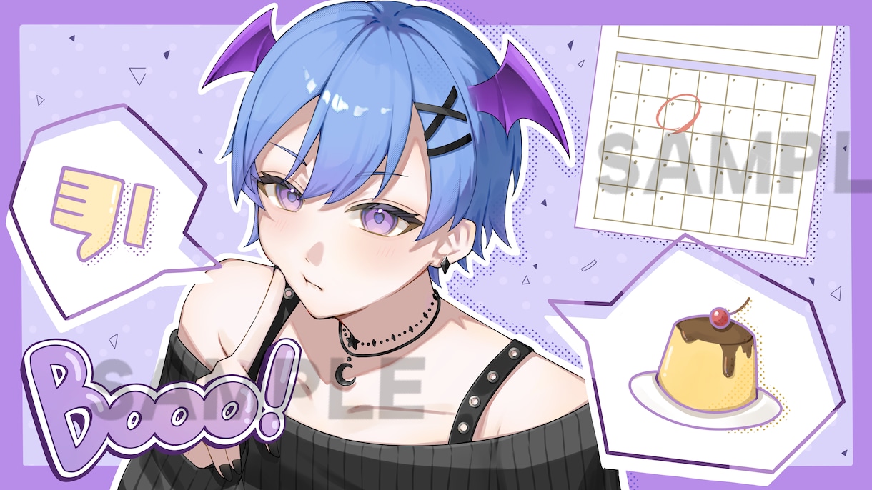 最短3日！可愛い、かっこいいイラスト1枚絵描きます 即対応可！ 立ち絵/サムネ/動画内イラスト/等お描きします！ イメージ3