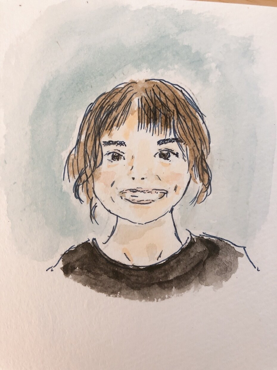 水彩画で似顔絵描きます お子さんの似顔絵やアイコン用の似顔絵描きます イメージ7