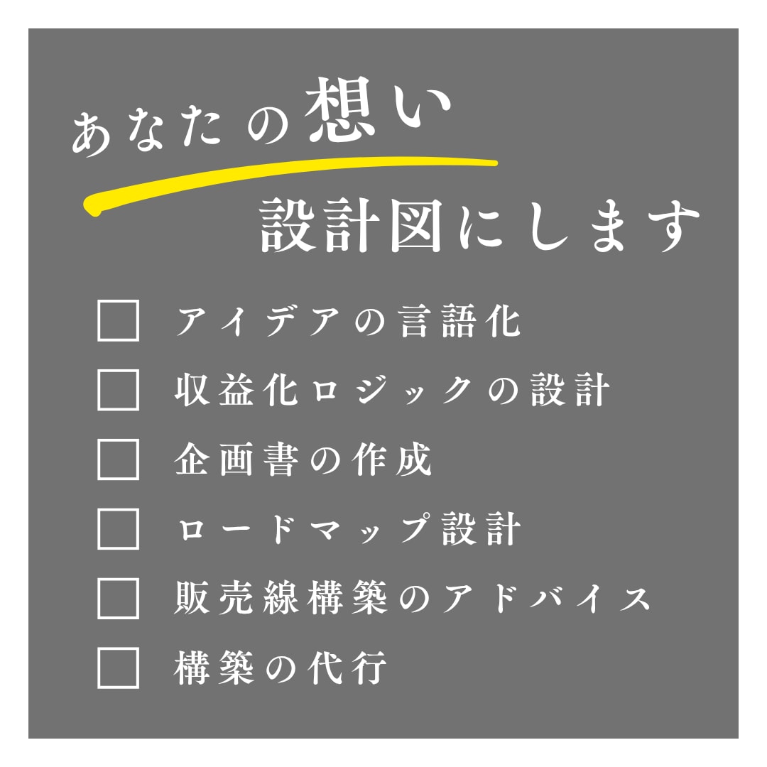 構想ゼロOK！事業アイデアを売れる設計図にします あなたの「やりたい」を“ビジネスに変える”仕組み設計 イメージ2