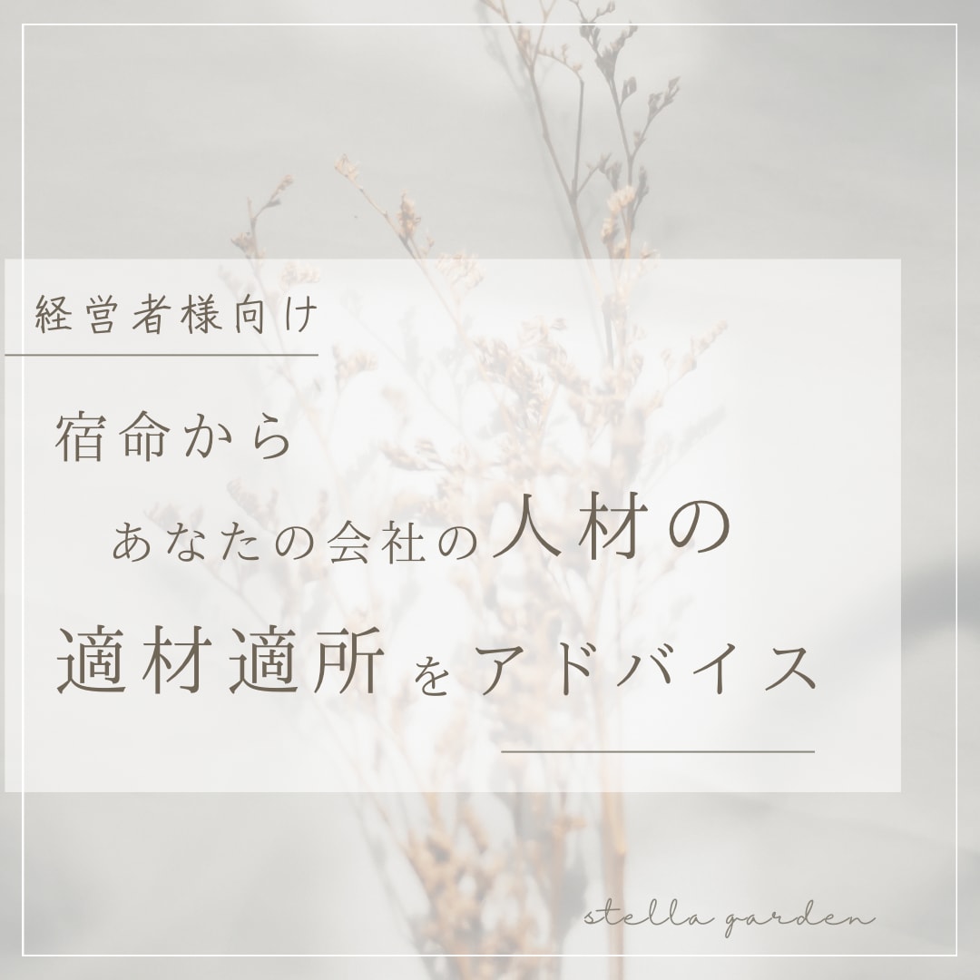 あなたの会社の人材の適材適所をアドバイスします 部下や従業員さんの力をもっと活かしたい経営者、管理職の方に イメージ1