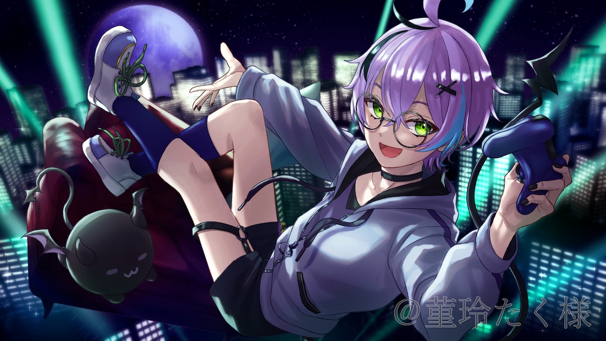 Vtuber、オリキャラ等イラスト全般描きます 動画サムネイル、グッズ用イラスト、一枚絵、アイコンなど イメージ5
