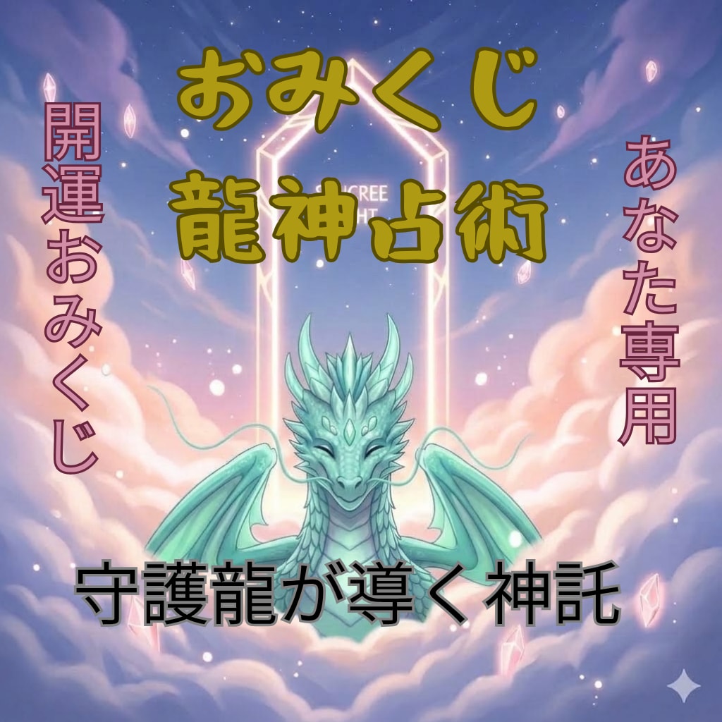龍神と四柱推命が導く⭐︎あなた専用おみくじします ボリューム満点の全10項目！運勢から開運アクションまで イメージ1