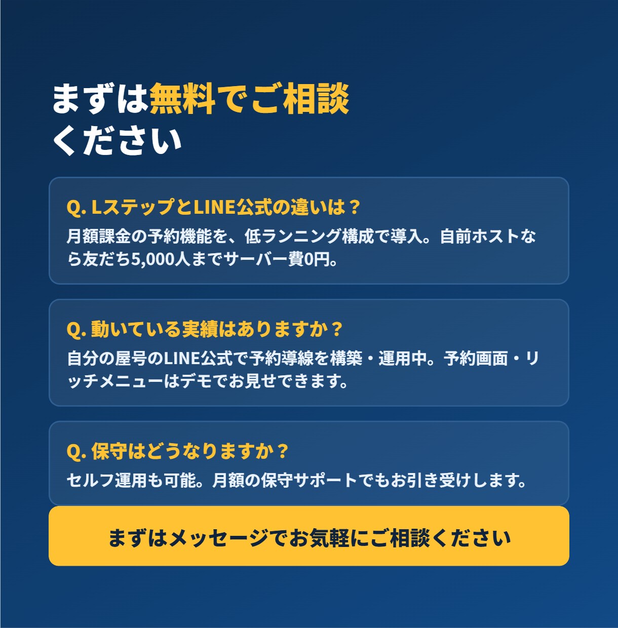 LINE公式の予約・受付を自動化します 予約受付・自動返信・前日リマインドを自動化 イメージ5