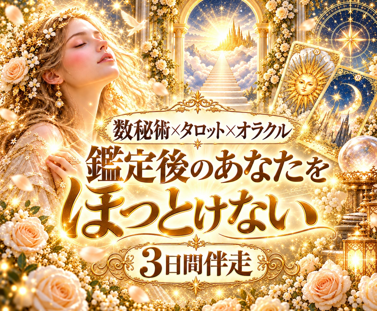 相手の気持ちを占い3日間あなたに伴走します 彼の答えを探し続ける恋愛から、自分で未来を選ぶ光の毎日へ イメージ1