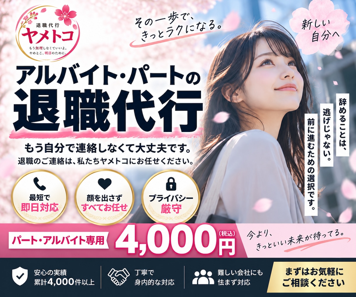 パート・アルバイトの退職連絡を代行します 言いづらい退職の連絡を丁寧・迅速に代行 イメージ1
