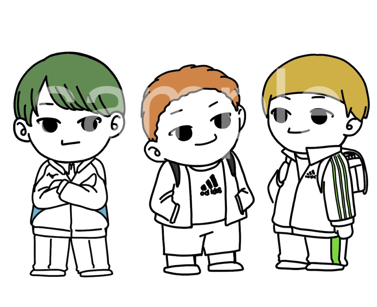 最短は当日納期です！シンプルなちびキャラ描きます 動画内やアイコン、スタンプに使えるシンプルなちびキャラです イメージ2