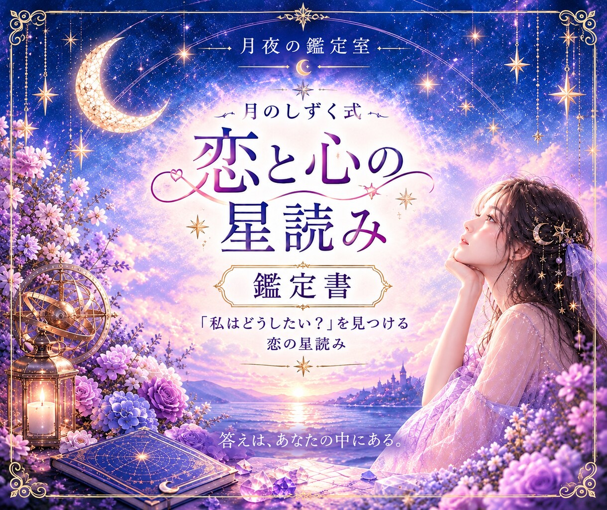好きでいることが苦しい恋を星から読み解きます 相手だけではなく自分の恋の心まで読み解く鑑定書 イメージ1