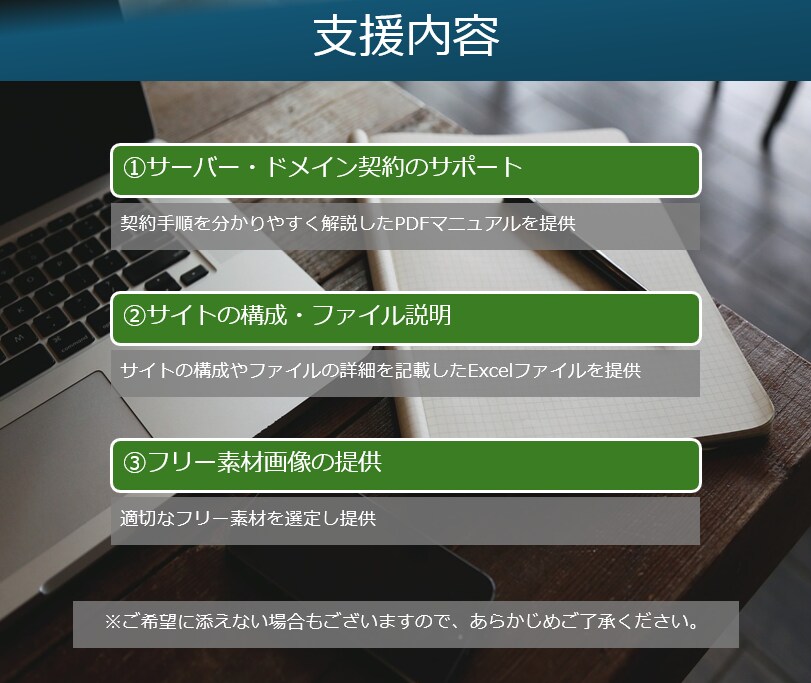個人事業主・中小企業向けのホームページを作成します 名刺代わりになるシンプルなサイトを【低価格】【短納期】で作成 イメージ4