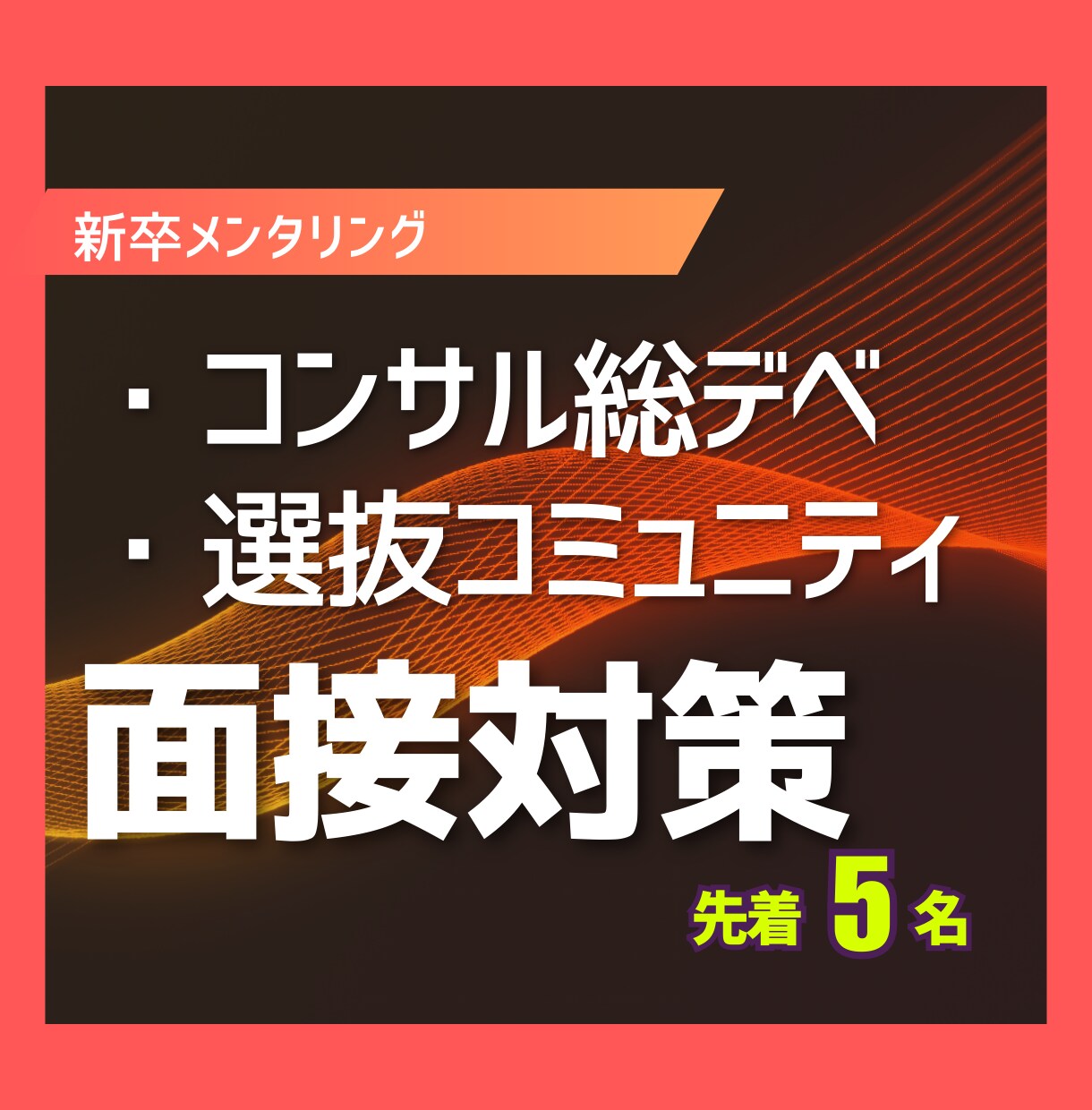 コンサル・総デベ内定 | 面接対策します 選抜コミュニティ所属者が教える「面接」想定問答の添削 イメージ1