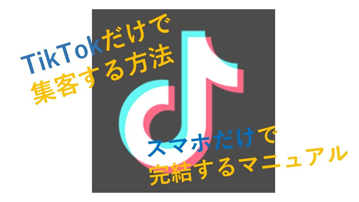 TikTokで集客する方法を教えます ブルーオーシャンの代名詞TikTok イメージ1