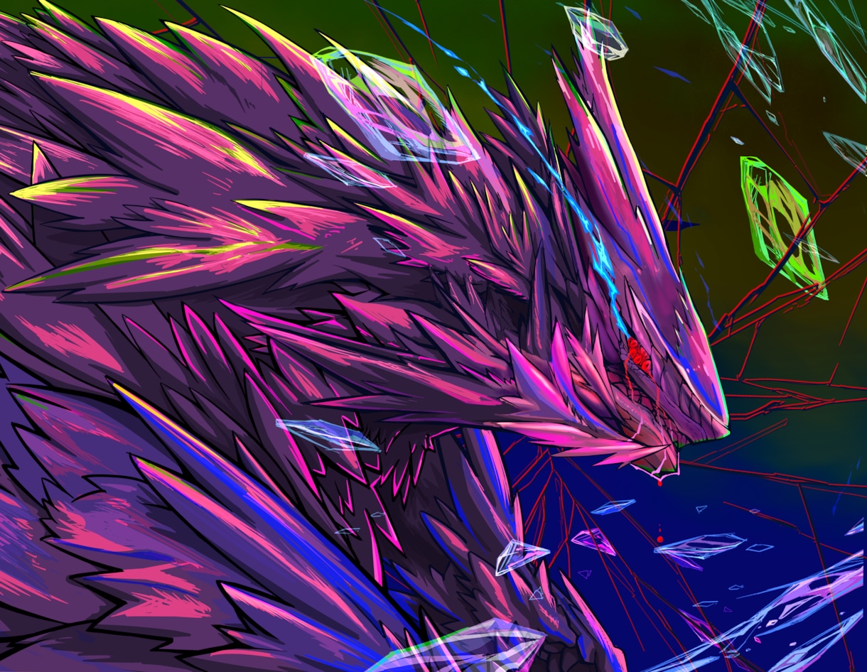 主にモンスターや人外のイラストを描きます モンスターや人外が得意です、簡単な差分やLive 2D可。 イメージ1