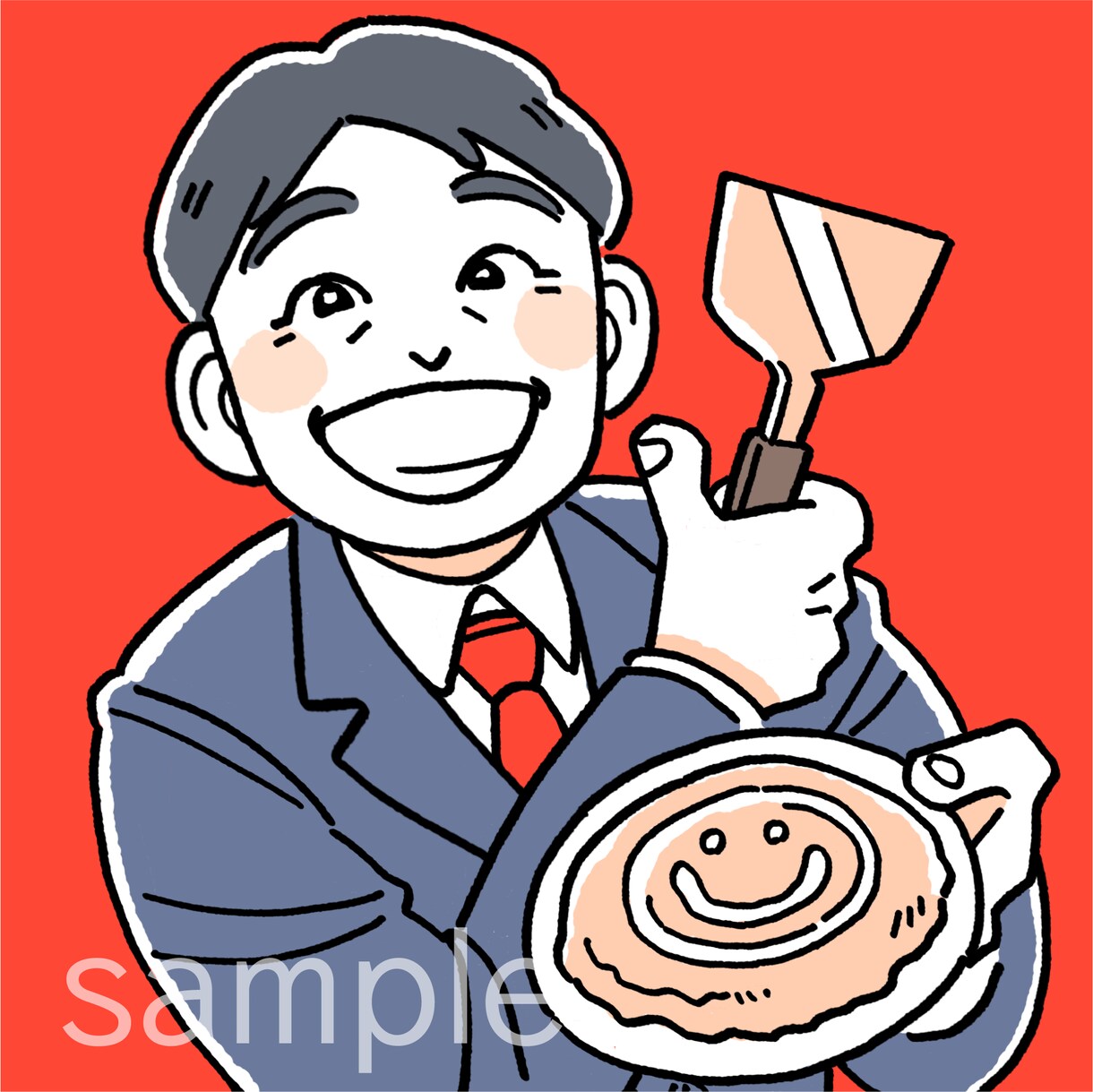 シンプルなアイコンイラスト作成いたします SNS、ブログ、名刺などにお使いいただけます イメージ8
