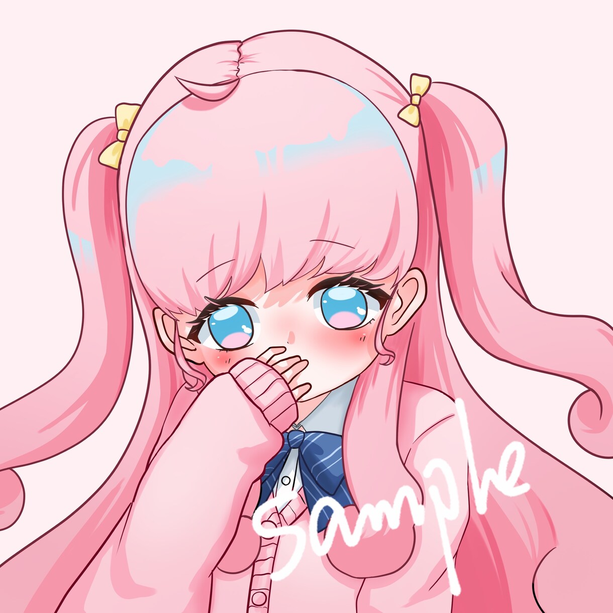 可愛い女の子のアイコンイラスト描きます 何度でも修正OK！SNS・LINE等様々な用途で使用可能！ イメージ8