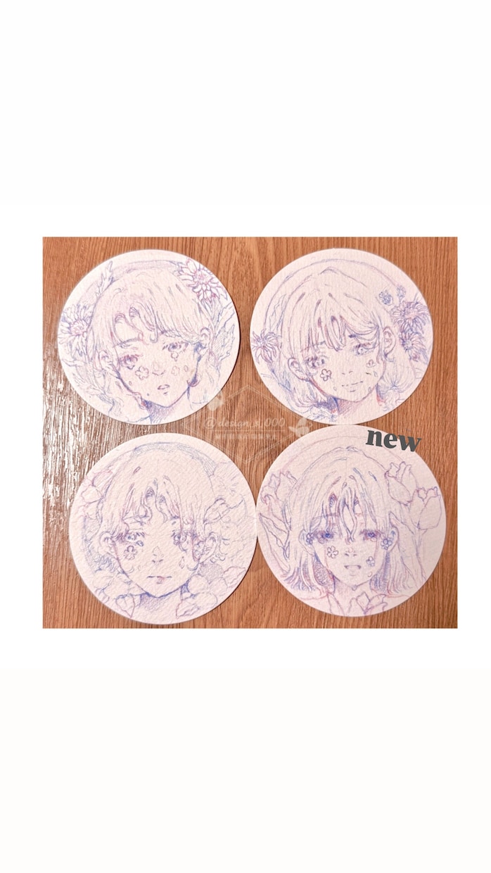 誕生日花の女の子のミニイラスト描きます 透明水彩のアナログイラストを制作しております! イメージ1