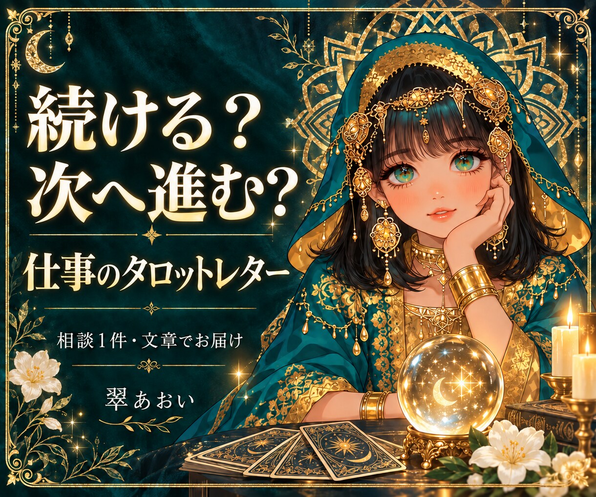 転職するか続けるか、仕事の迷いをタロットで占います 今の職場とこれからの働き方を、一通のお手紙に イメージ1