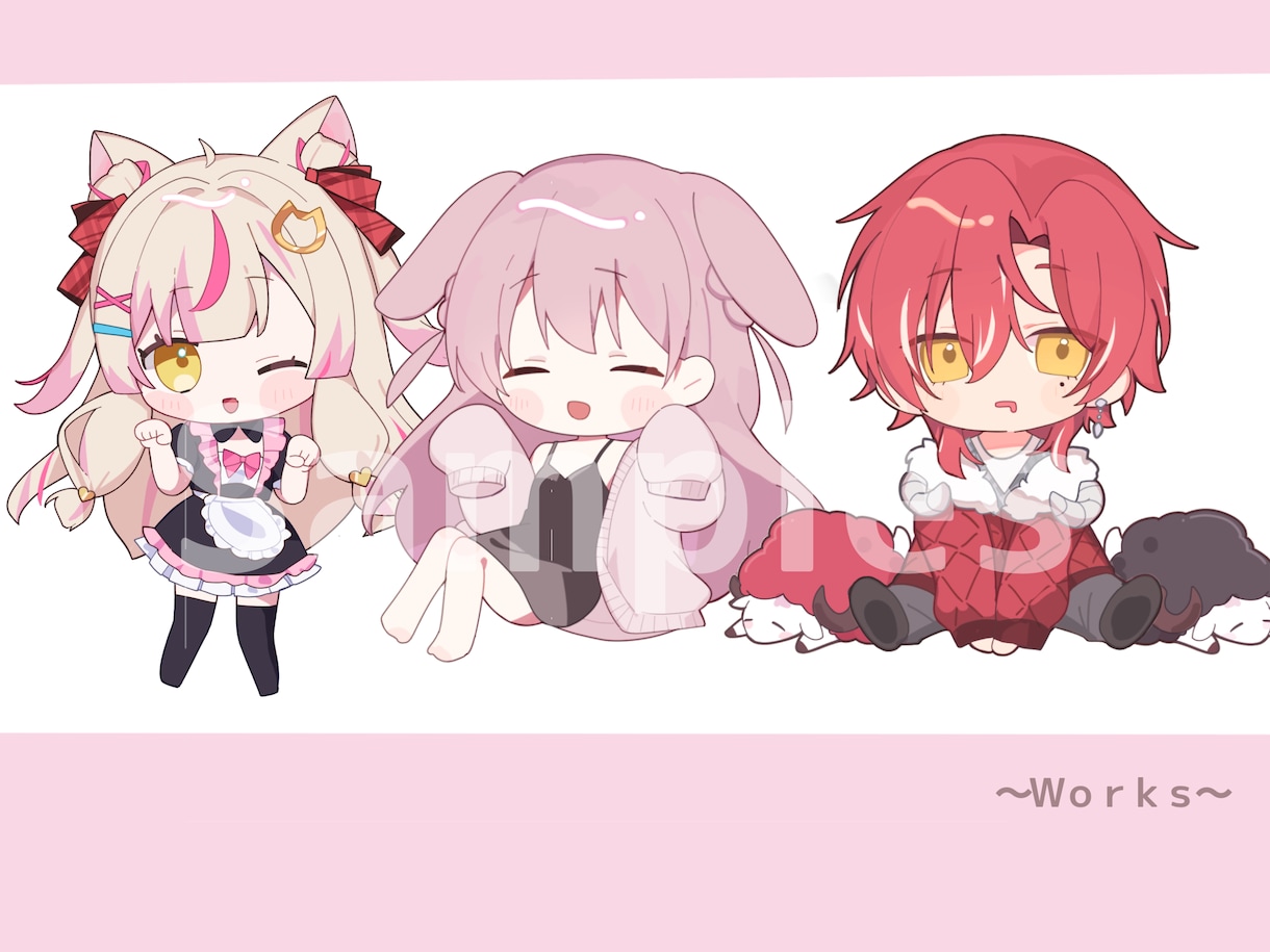 かわいいミニキャライラストお描きします グッズや動画イラストなど商用利用可能！ イメージ7