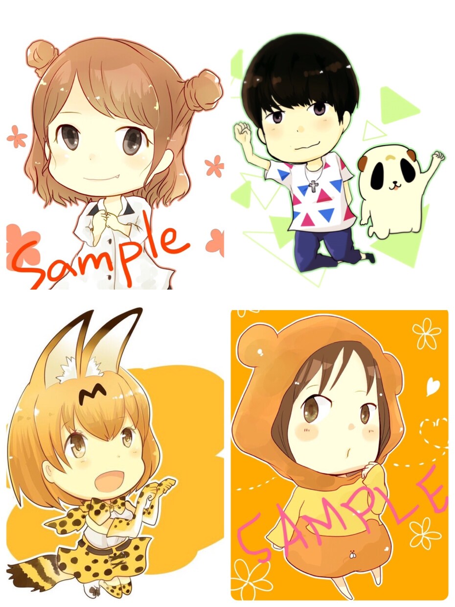 ゆるいイラストでちびキャラアイコン描きます ツイッターやLINEなどで使用できるアイコンはどうですか？ イメージ2