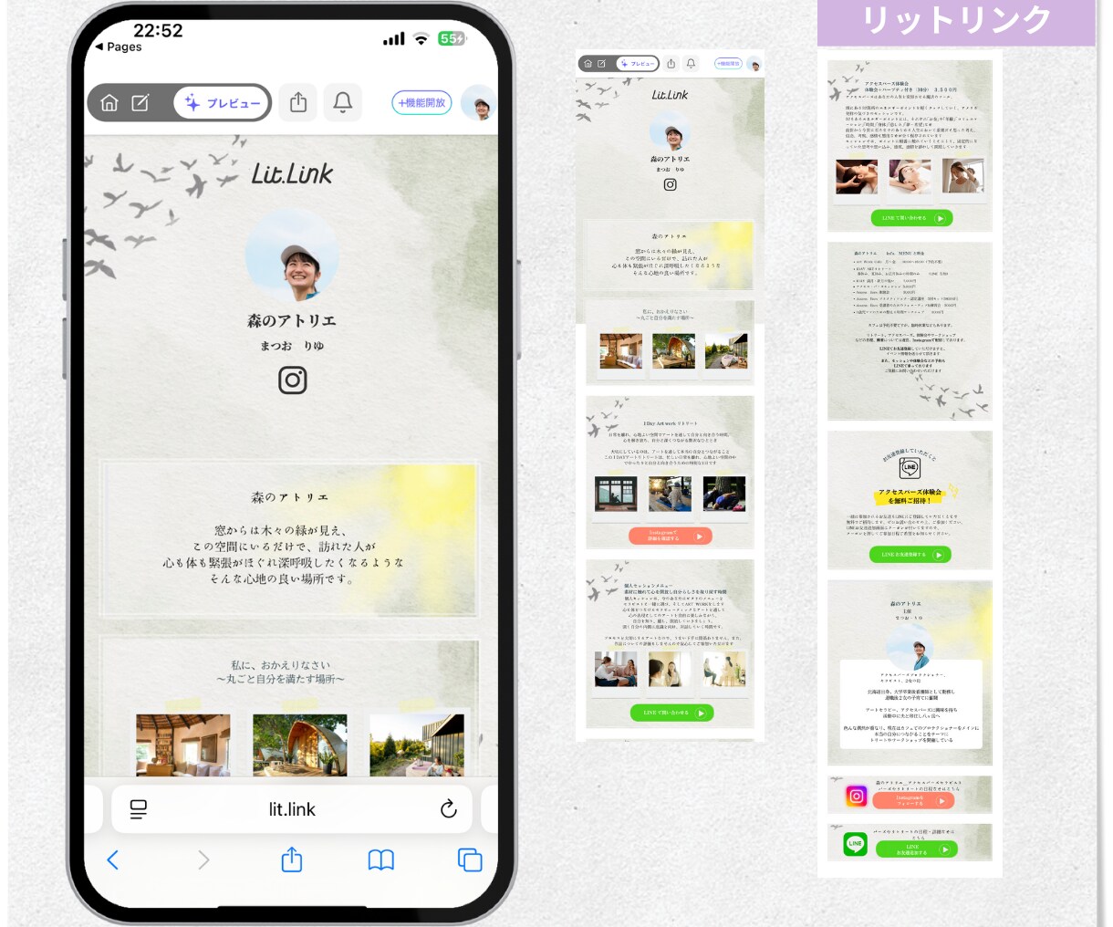 集客につながるリットリンク、制作代行デザインします マーケティング、SNS導線を整えるデザイン制作します イメージ3