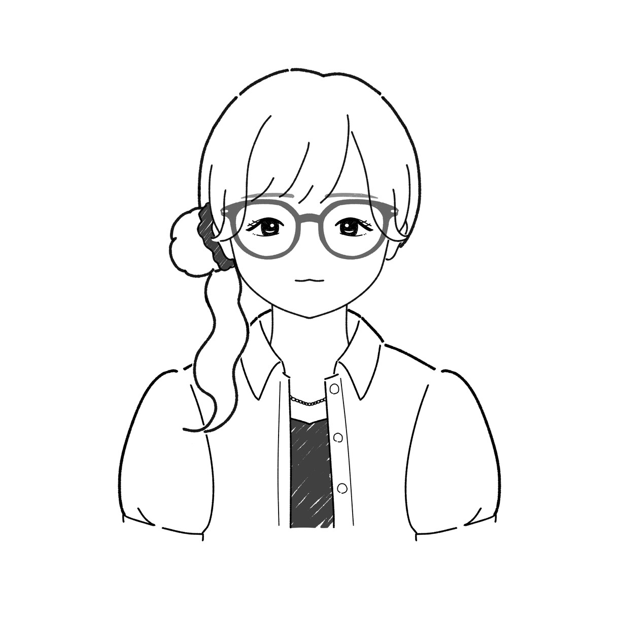 モノクロアイコン描きます リアル寄り、デフォルメ寄り好みの絵柄で描きます イメージ8