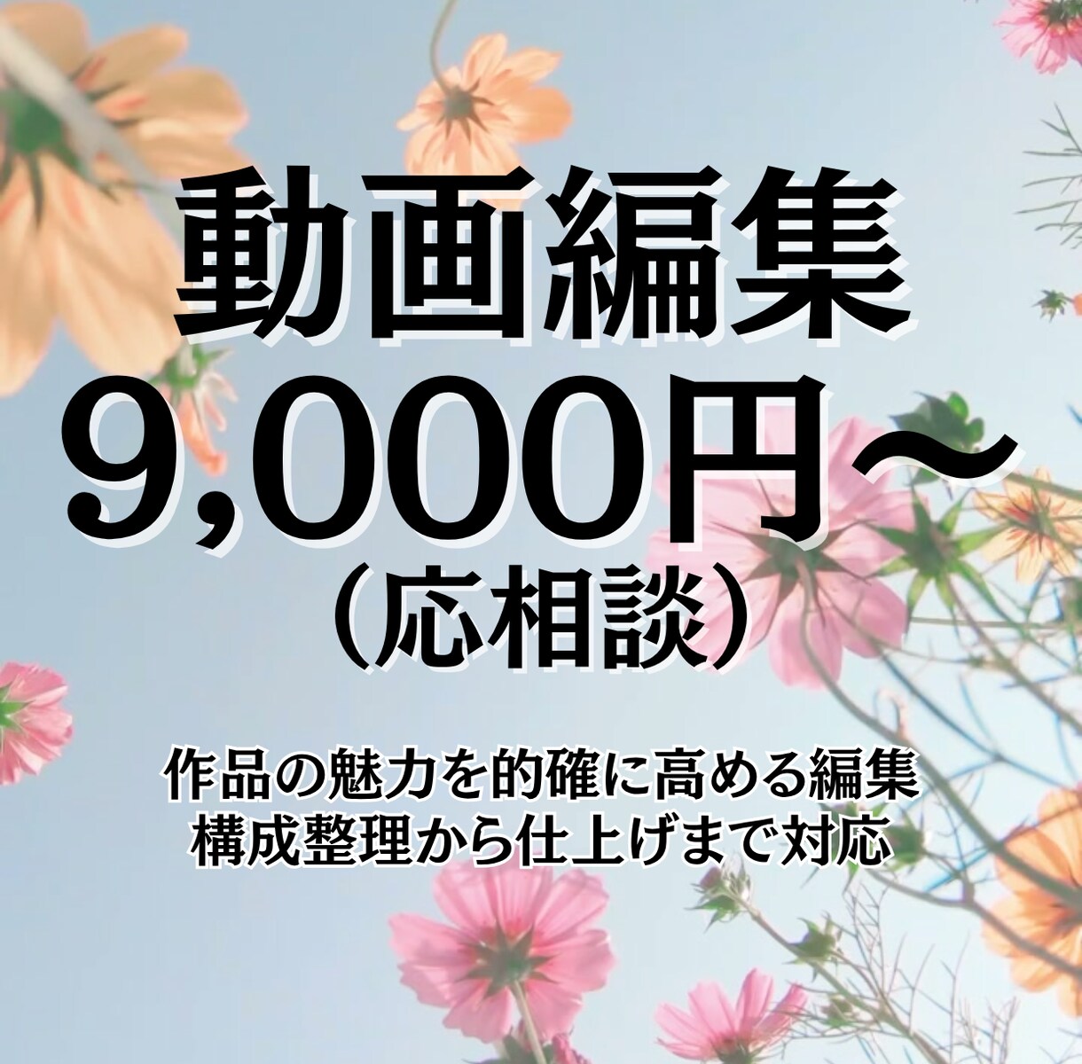 動画編集で作品の魅力と表現力をさらに的確に高めます 構成整理から仕上げまで映像の魅力を最大限に引き出す編集技術力 イメージ1