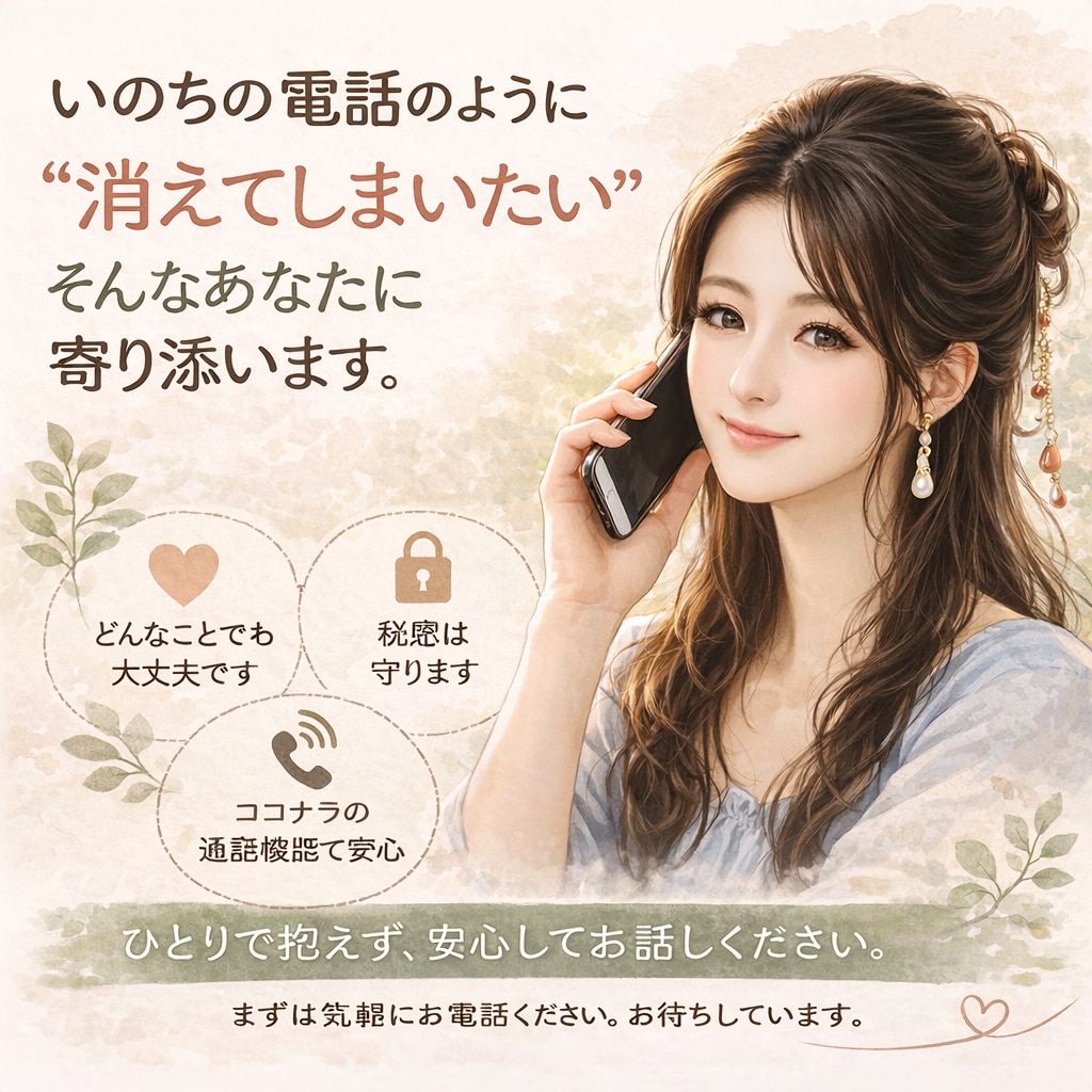 うつ病・不安「いのちの電話」系プロ相談員が癒します うつ病・双極・不安障がいなど、カウンセラー資格者にお任せを！ イメージ1