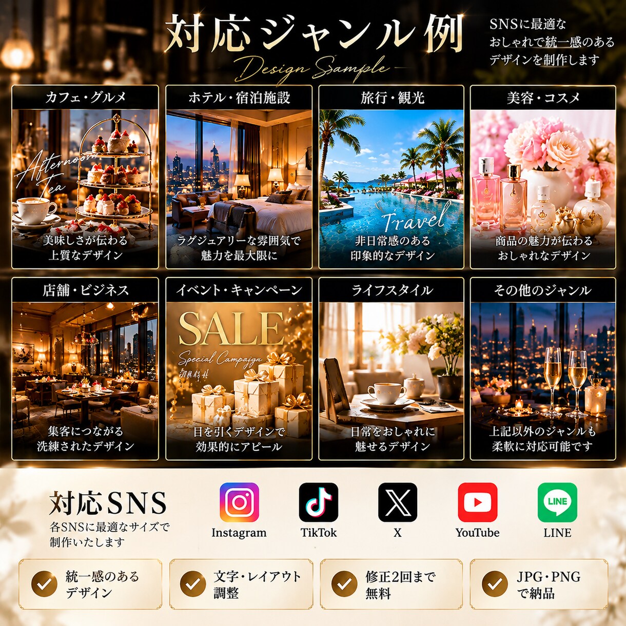 SNSの投稿画像を制作します Canvaでおしゃれに丁寧に制作 イメージ2