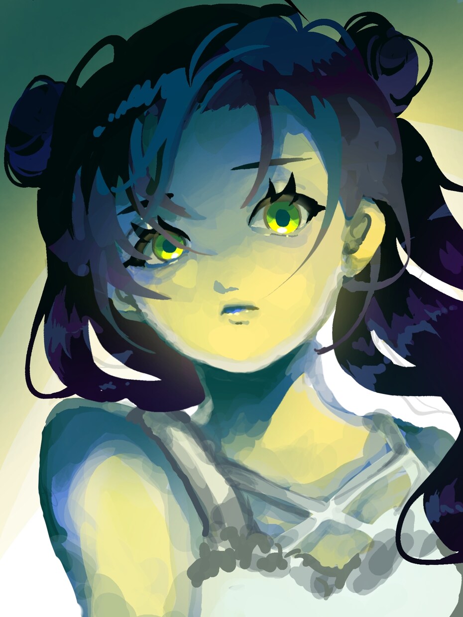 筆圧強めラフタッチ　優美な女性を描きます （スマホ指描きならではの儚さやあどけなさをお届け） イメージ1
