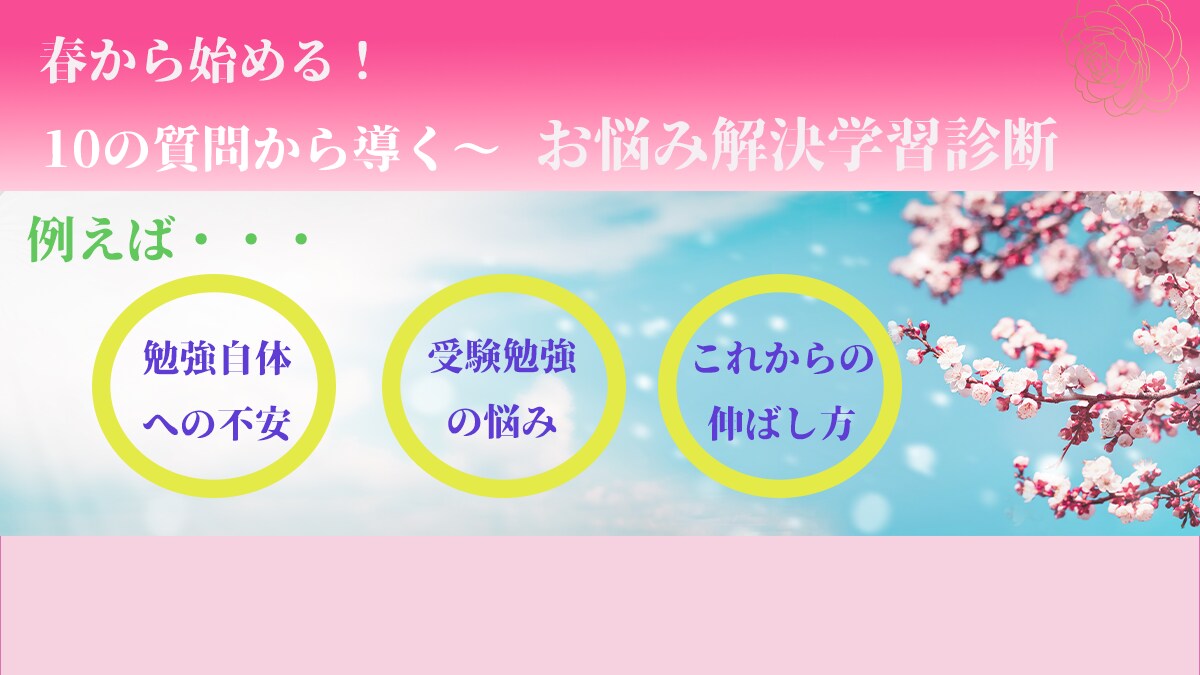 受験教育プロ先生 が役立つ【学習診断】 します ★プロ家庭教師による苦手発見！★☆最適学習法アドバイス！☆ イメージ1