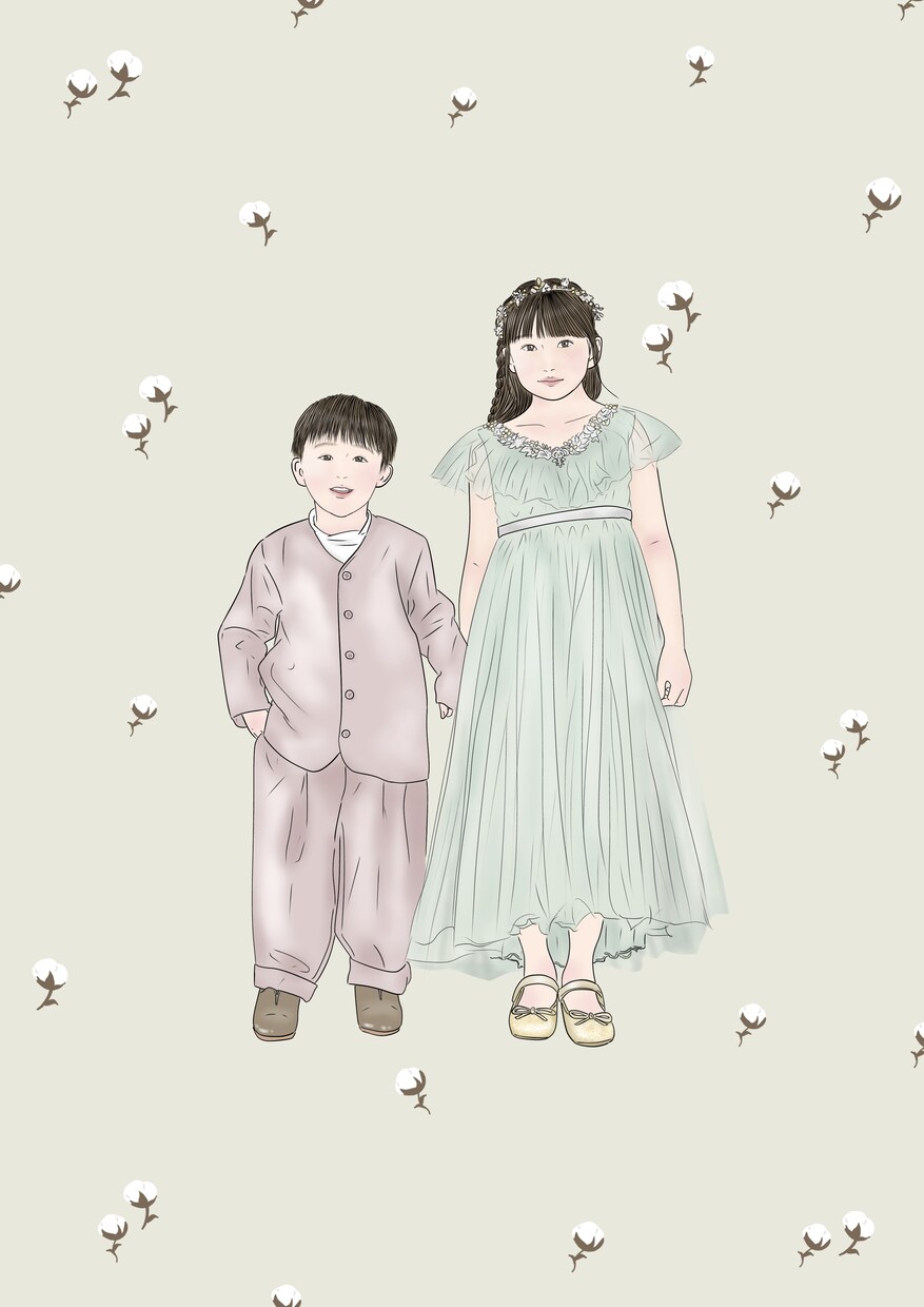 大人数◎温かいタッチの似顔絵描きます プレゼントにも喜ばれる線画イラストの似顔絵です♡ イメージ7