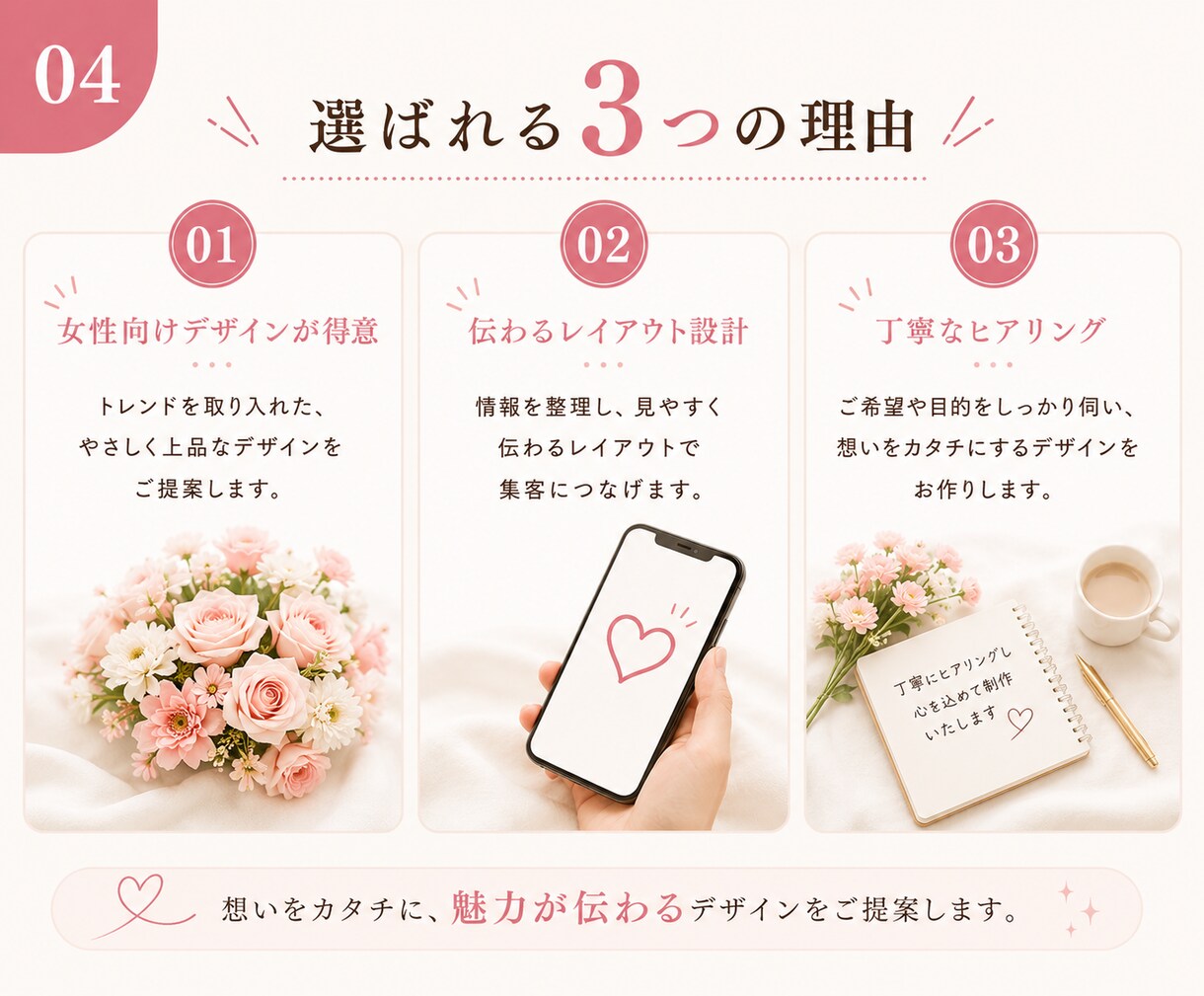 女性向けおしゃれバナー制作します 集客につながるデザインをご提案 イメージ4