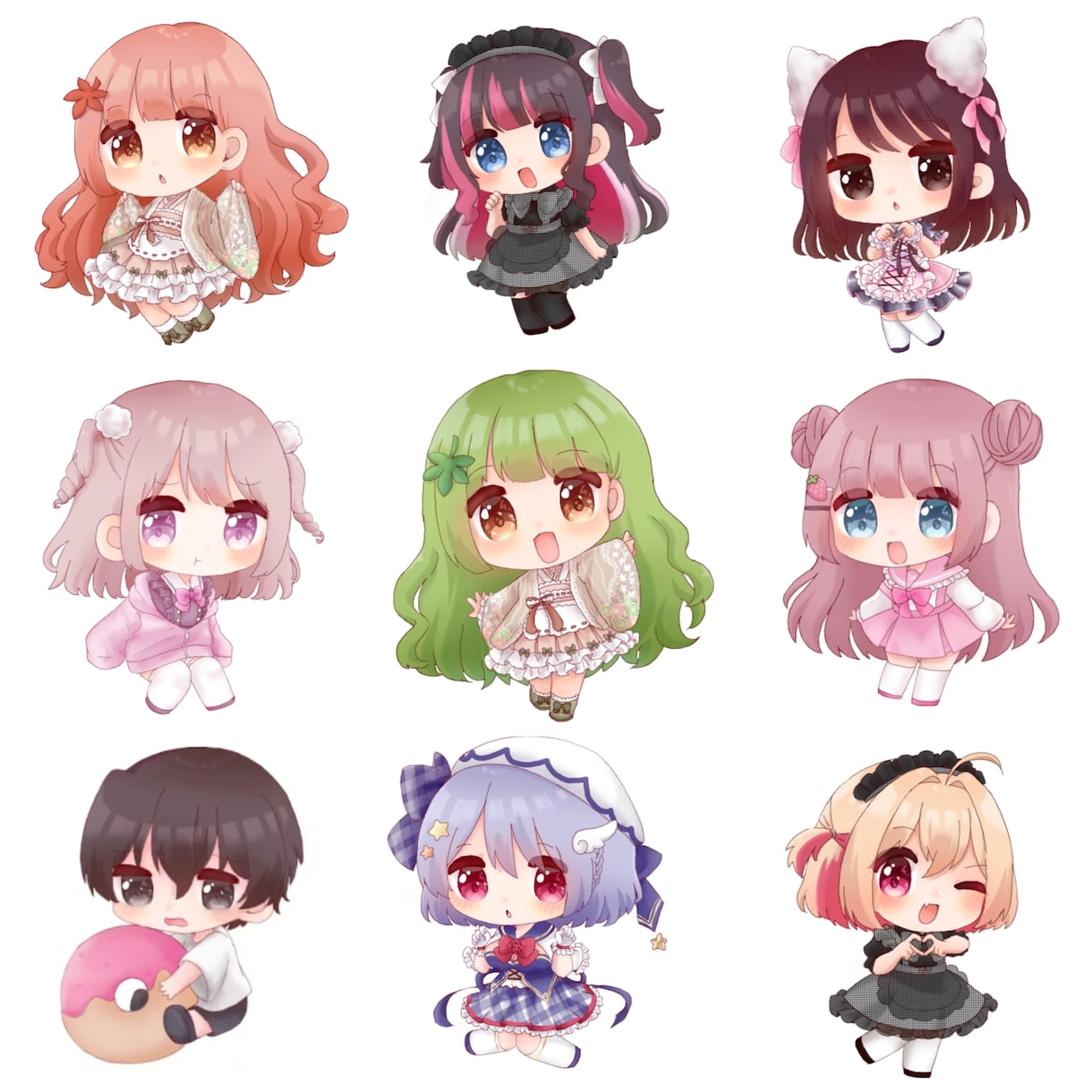 商用利用OK!ミニキャラ描きます きゅるきゅるもちもちなSDキャラが欲しい方必見！！ イメージ2