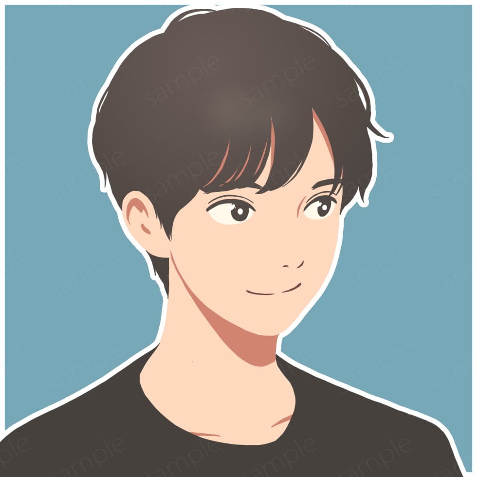 プロがアイコンを修正無料で描きます SNS等に使用できる主線なしのやさしい雰囲気のアイコンです イメージ5