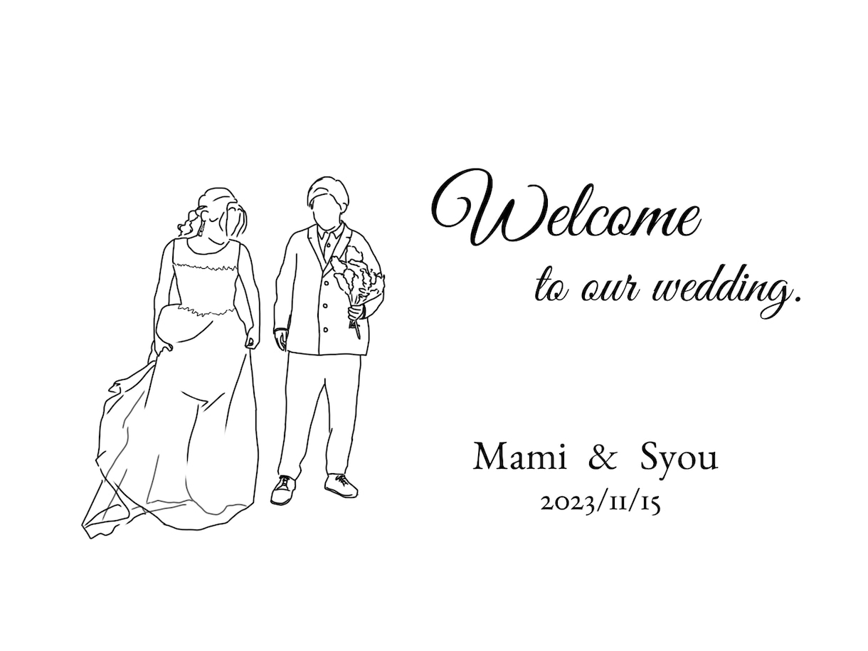 写真をもとに”アナタ”と分かるイラストを描きます 表情は描きませんが、誰か分かるように描かせていただきます。 イメージ2