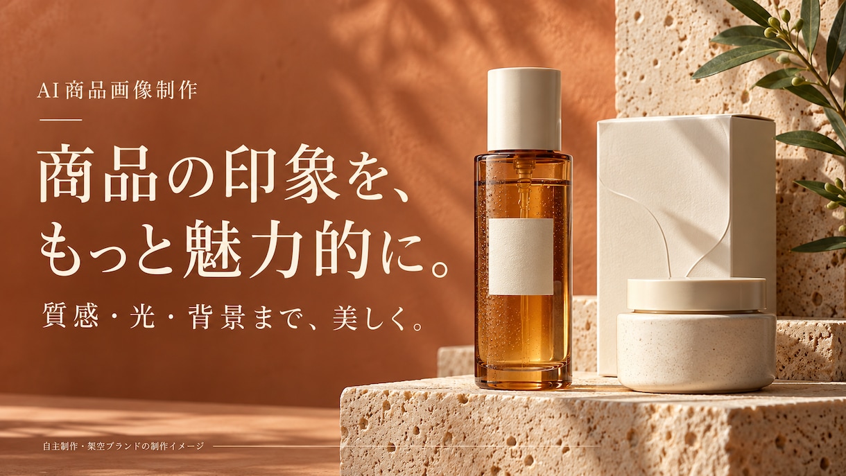 商品の魅力を引き出すAI画像を制作します 光・背景・構図を整え、商品に合う世界観へ イメージ1